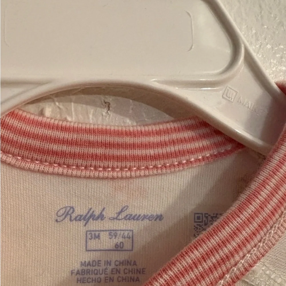 Ralph Lauren White and Pink Floral Kids Footie - Picture 4 of 4